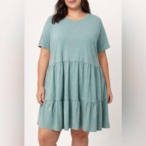 Old Navy Aqua Short Sleeve Dress